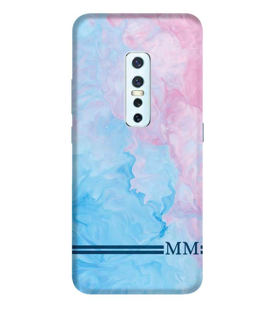 IK5008-Classic Marble with Initials Back Cover for Vivo V17 Pro