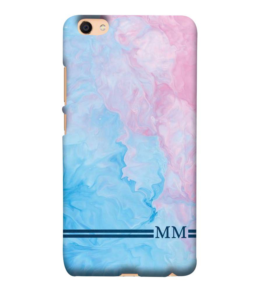 IK5008-Classic Marble with Initials Back Cover for Vivo Y55L