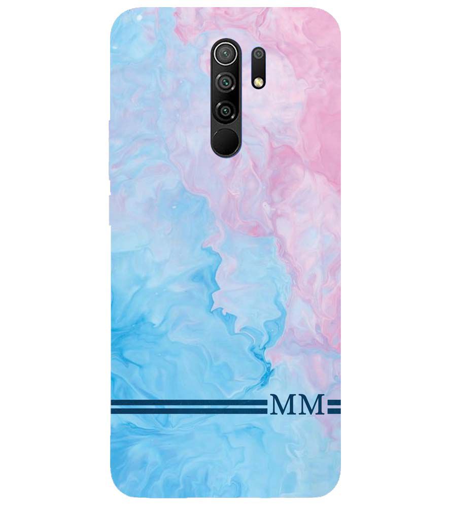 IK5008-Classic Marble with Initials Back Cover for Xiaomi Poco M2