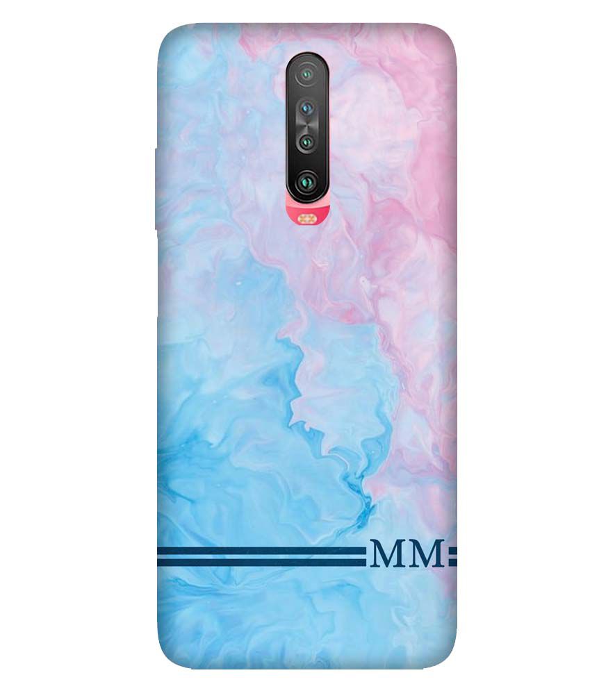 IK5008-Classic Marble with Initials Back Cover for Xiaomi Poco X2