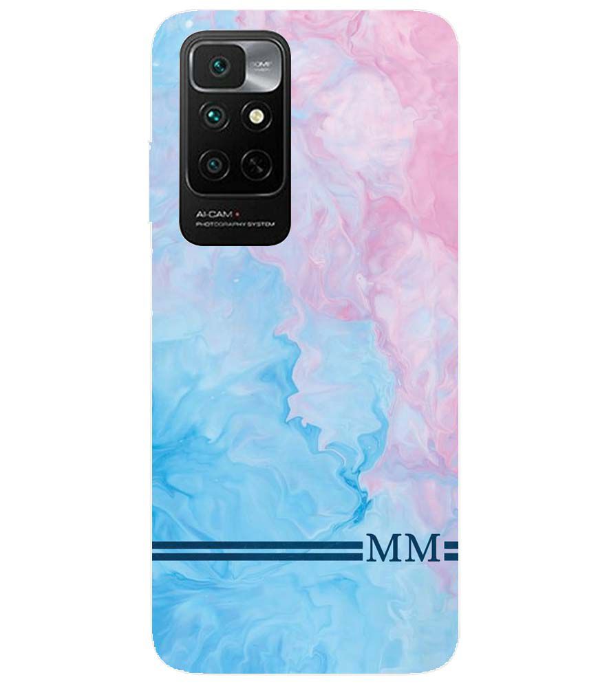 IK5008-Classic Marble with Initials Back Cover for Xiaomi Redmi Note 11 4G