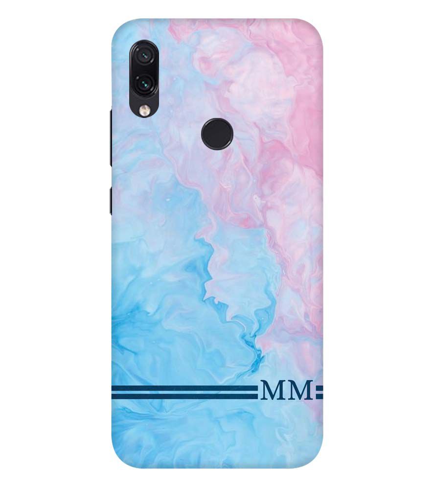 IK5008-Classic Marble with Initials Back Cover for Xiaomi Redmi Note 7S