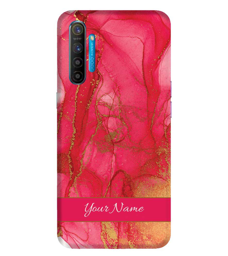 IK5010-Hot Pink Marble with Name Back Cover for Oppo K5