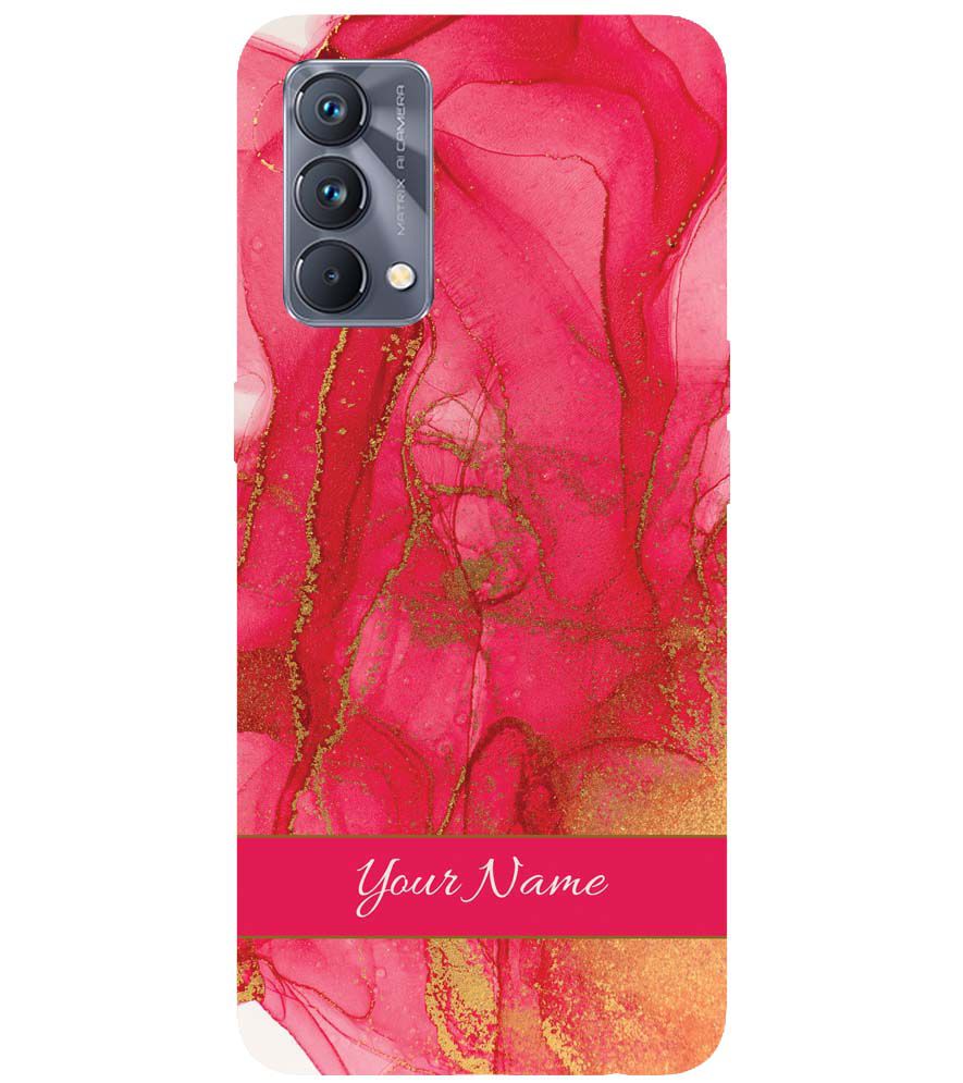 IK5010-Hot Pink Marble with Name Back Cover for Realme GT Master