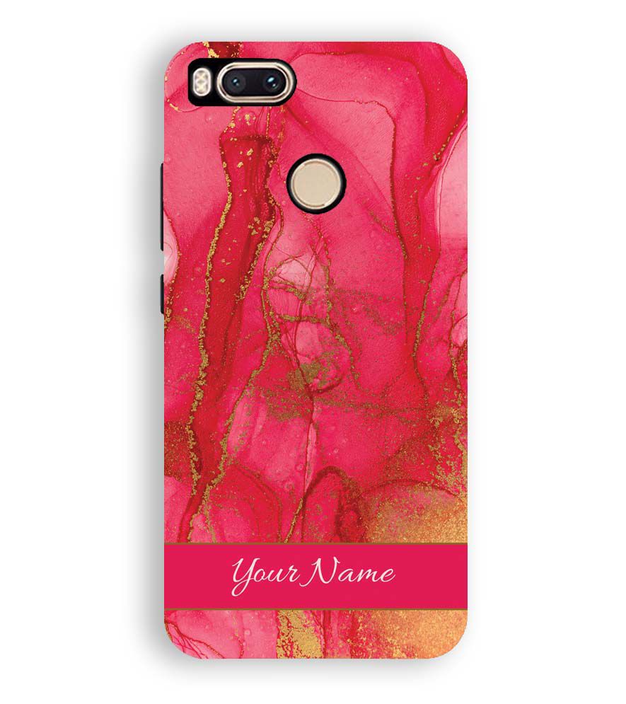 IK5010-Hot Pink Marble with Name Back Cover for Xiaomi Redmi A1