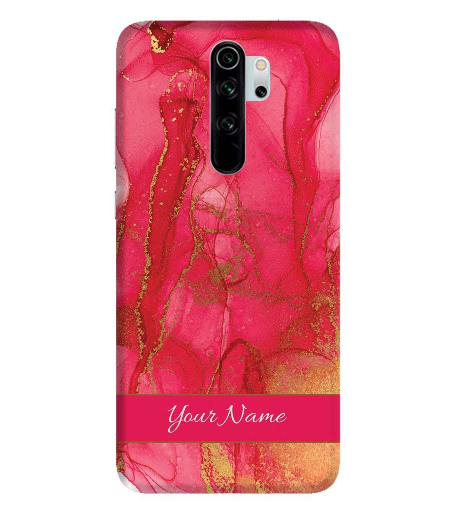 IK5010-Hot Pink Marble with Name Back Cover for Xiaomi Redmi Note 8 Pro