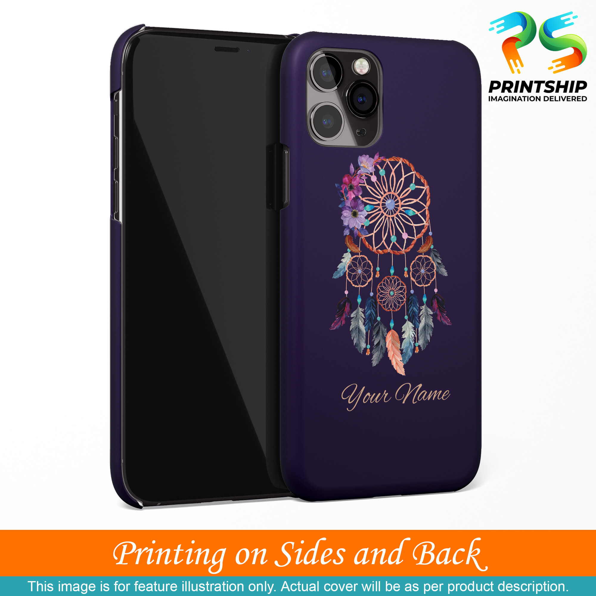 IK5012-Dream Catcher with Name Back Cover for Samsung Galaxy A20-Image3