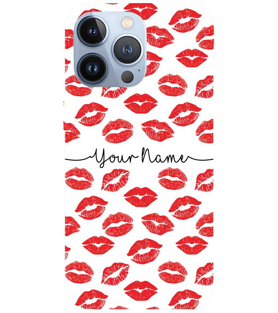 IK5015-Girly Lipstics with Name Back Cover for Apple iPhone 13 Pro