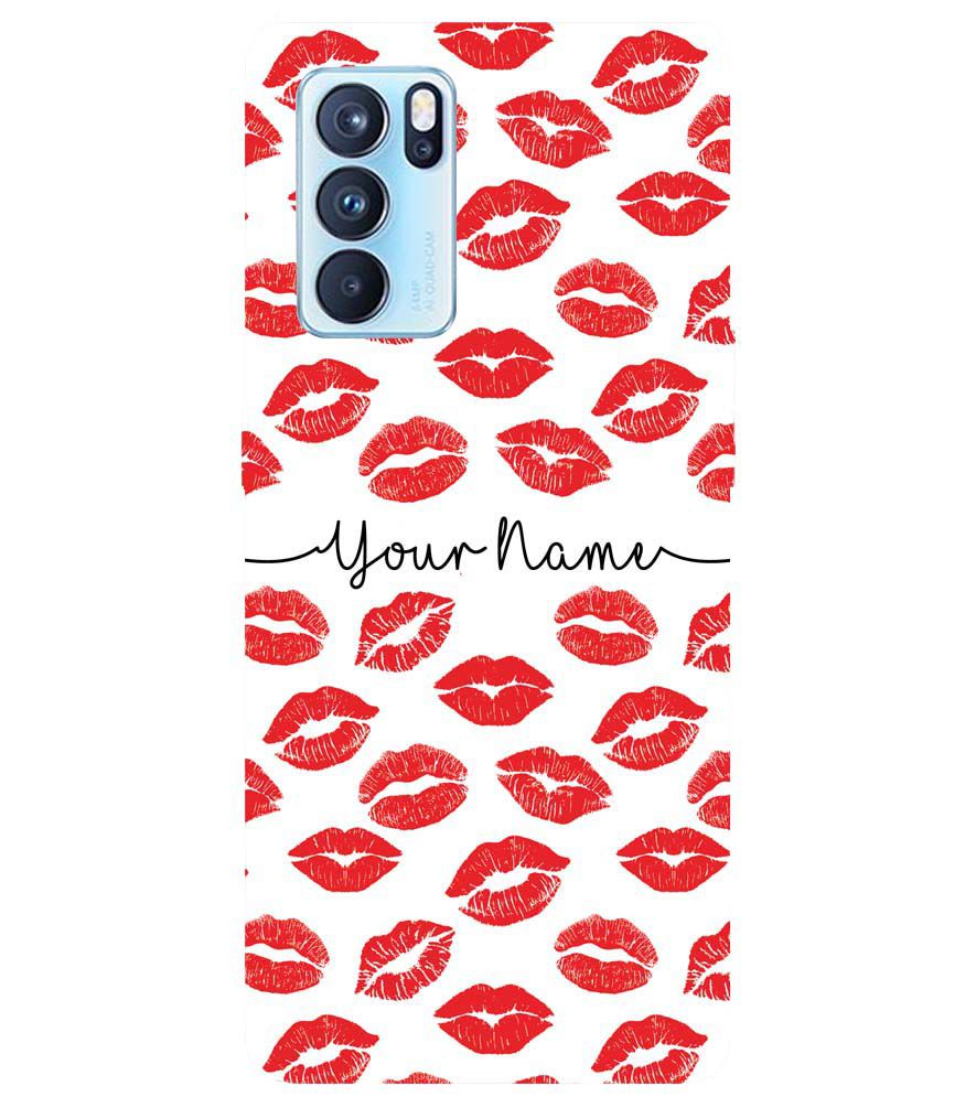 IK5015-Girly Lipstics with Name Back Cover for Oppo Reno6 5G