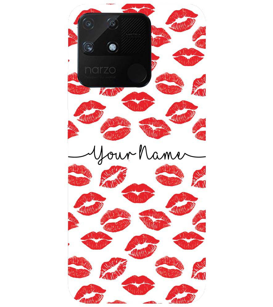 IK5015-Girly Lipstics with Name Back Cover for Realme Narzo 50A