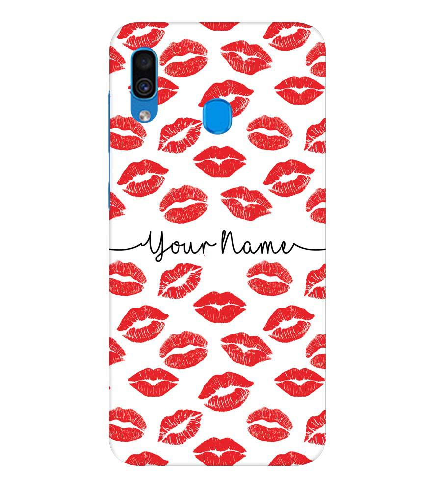 IK5015-Girly Lipstics with Name Back Cover for Samsung Galaxy A20