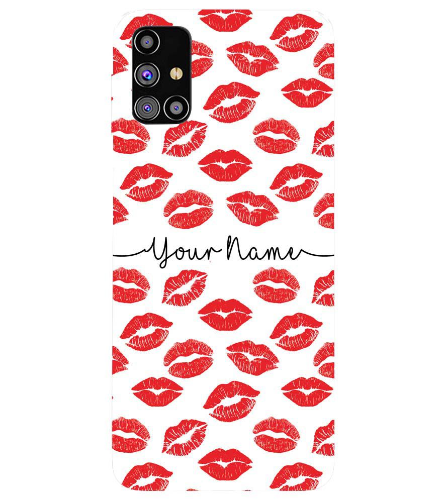 IK5015-Girly Lipstics with Name Back Cover for Samsung Galaxy M31s