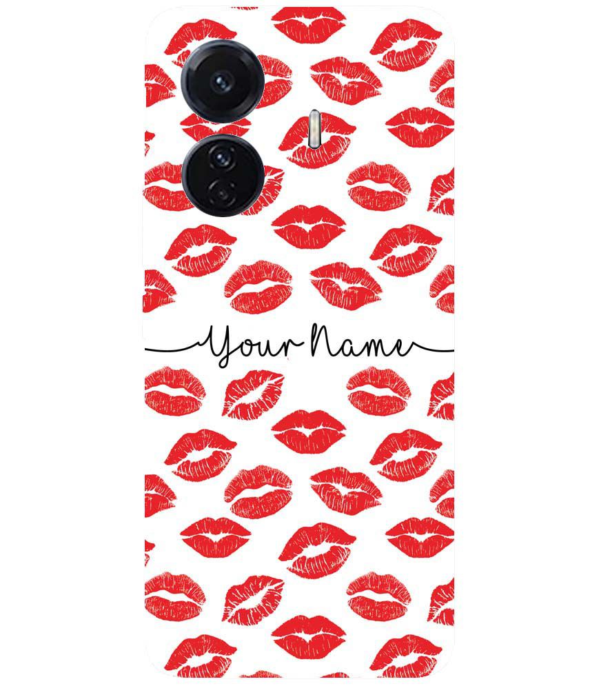 IK5015-Girly Lipstics with Name Back Cover for vivo T1 Pro