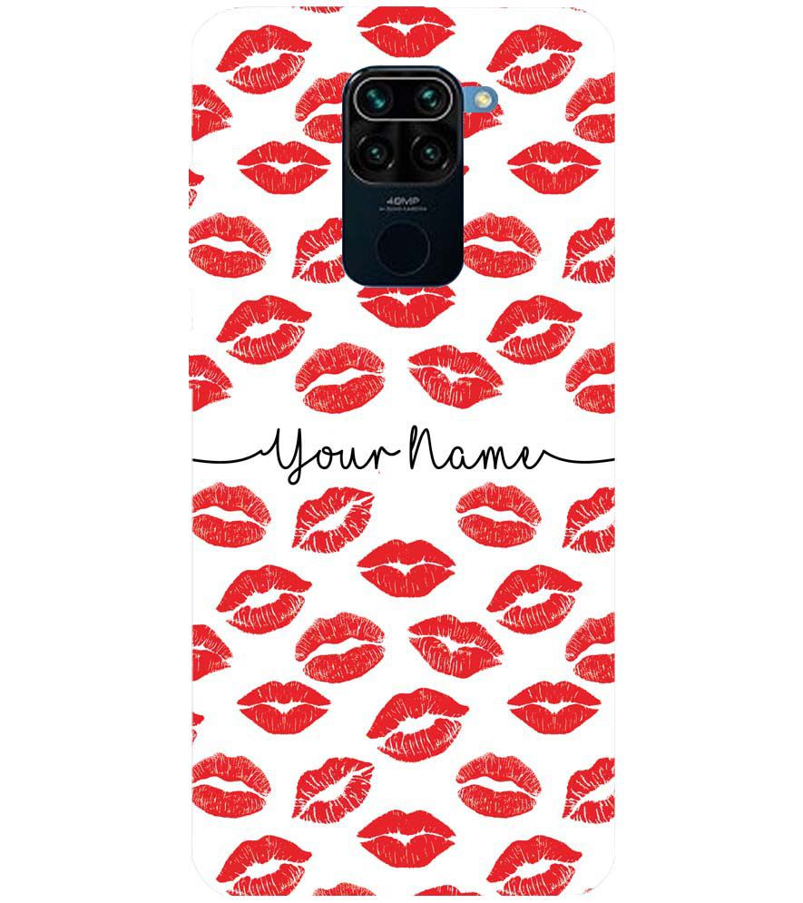 IK5015-Girly Lipstics with Name Back Cover for Xiaomi Redmi Note 9