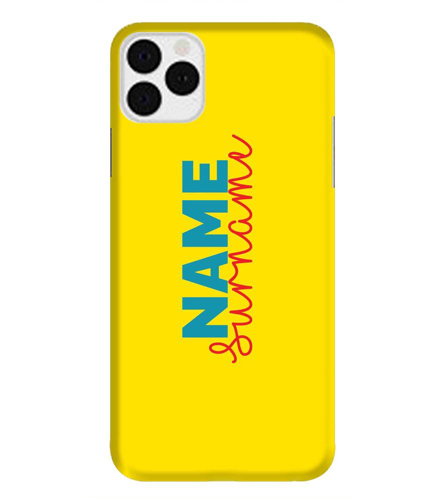 IK5016-Yellow Name and Surname Back Cover for Apple iPhone 11 Pro