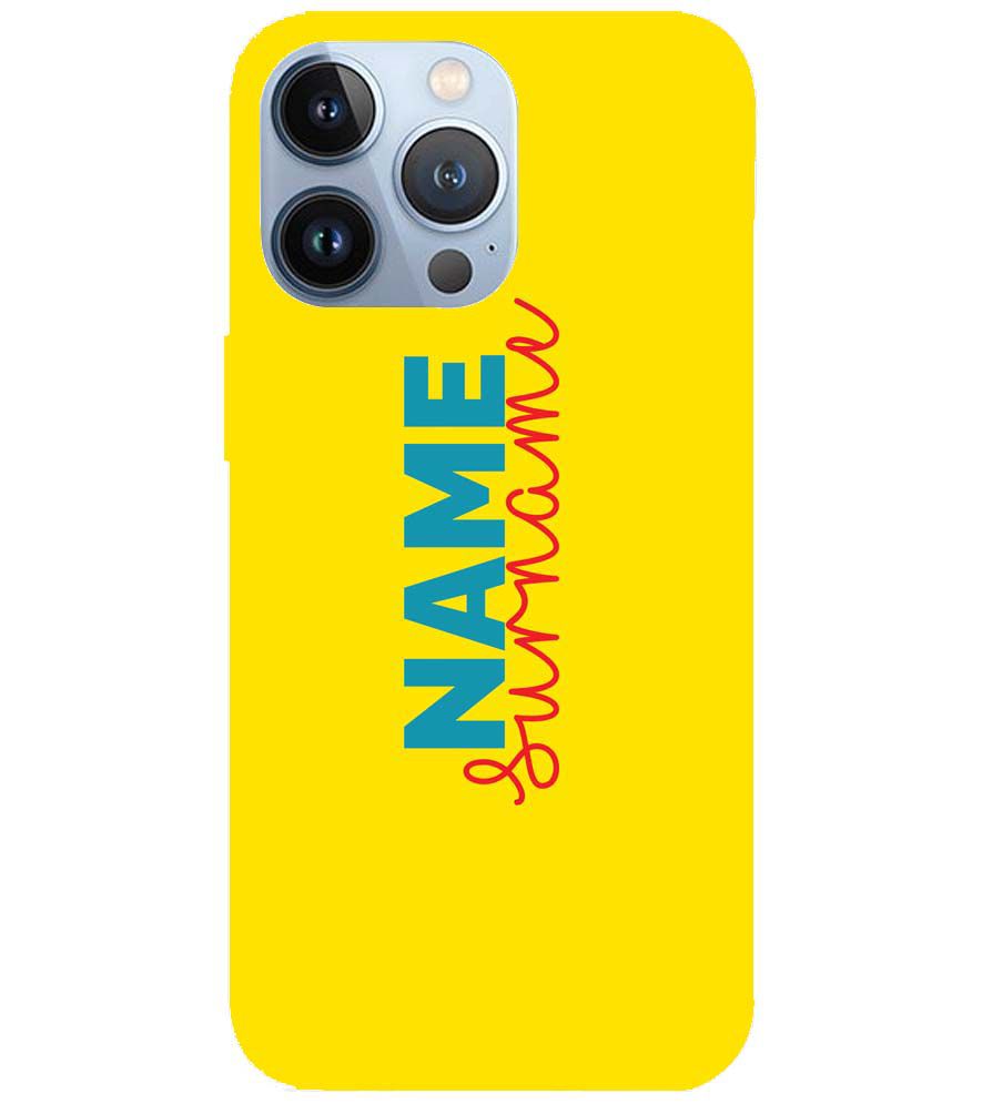 IK5016-Yellow Name and Surname Back Cover for Apple iPhone 13 Pro