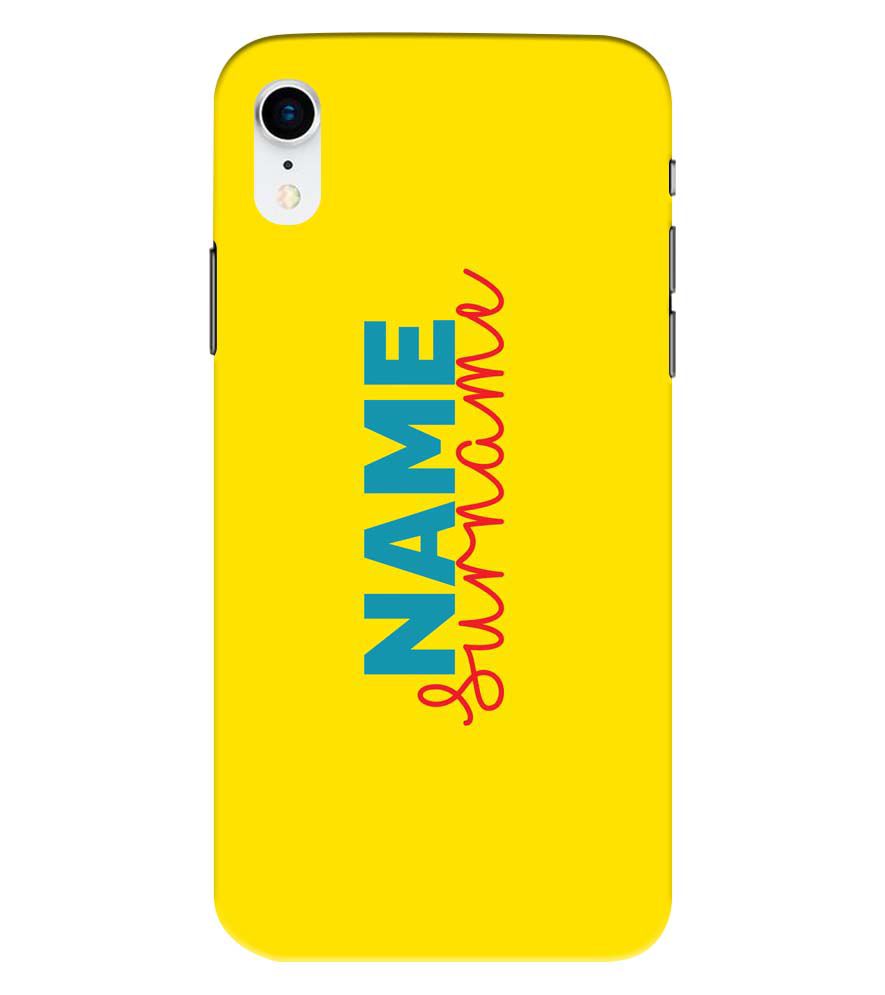 IK5016-Yellow Name and Surname Back Cover for Apple iPhone XR