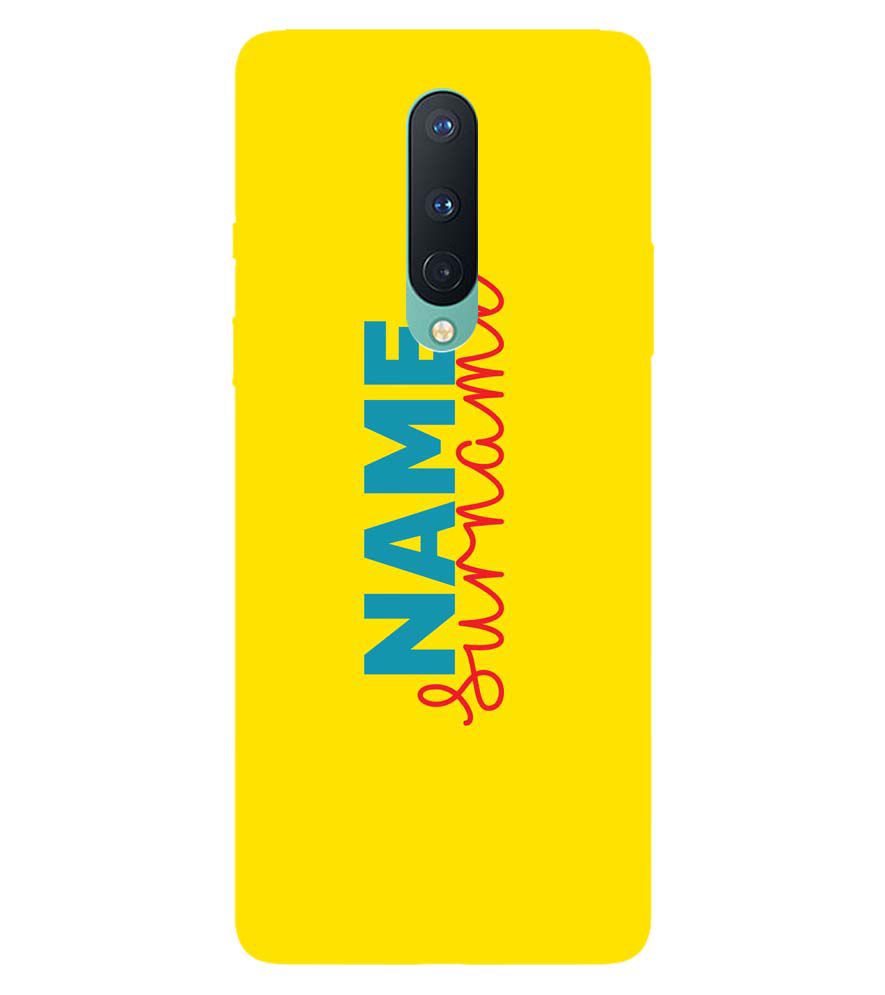 IK5016-Yellow Name and Surname Back Cover for OnePlus 8