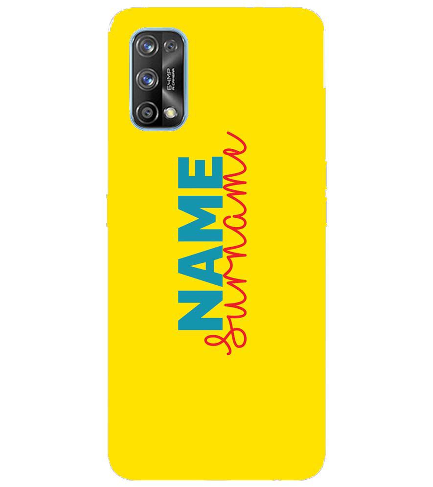 IK5016-Yellow Name and Surname Back Cover for Realme 7 Pro