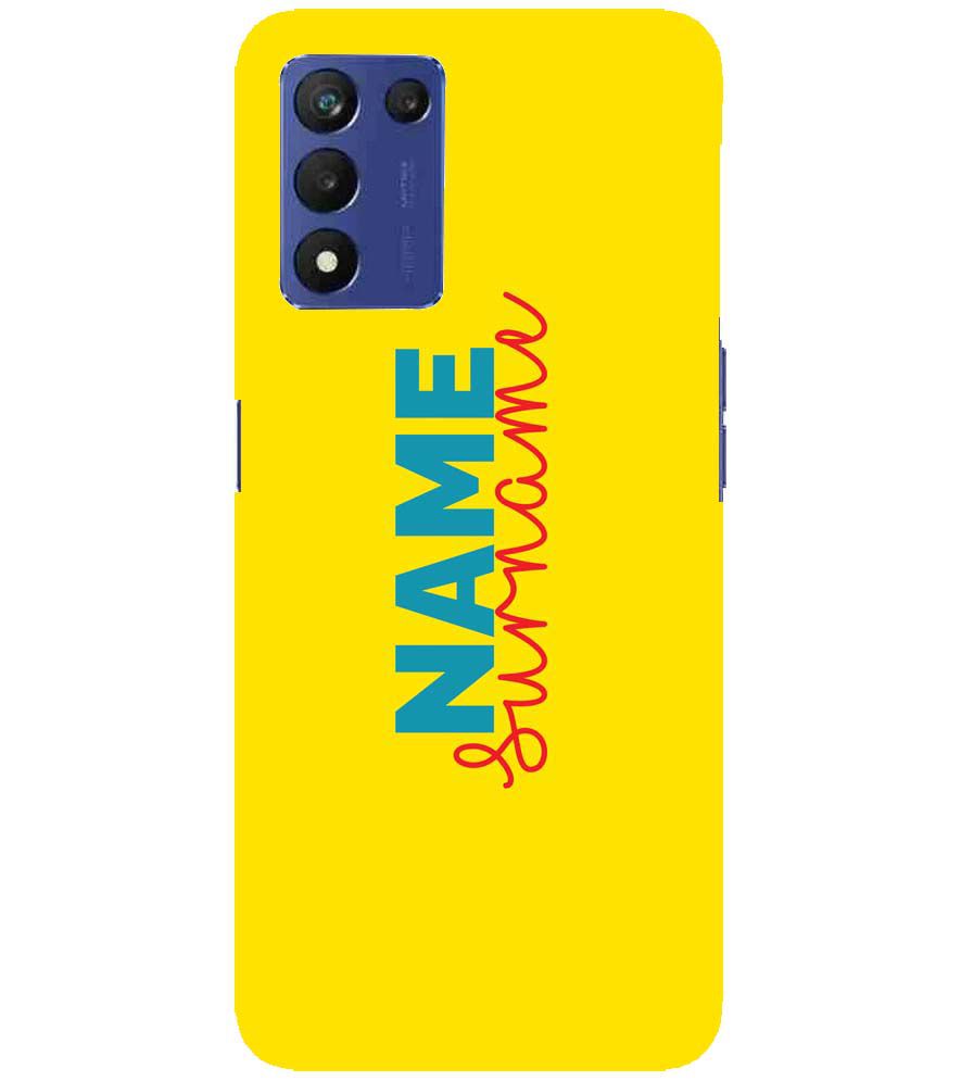 IK5016-Yellow Name and Surname Back Cover for Realme 9 5G Speed