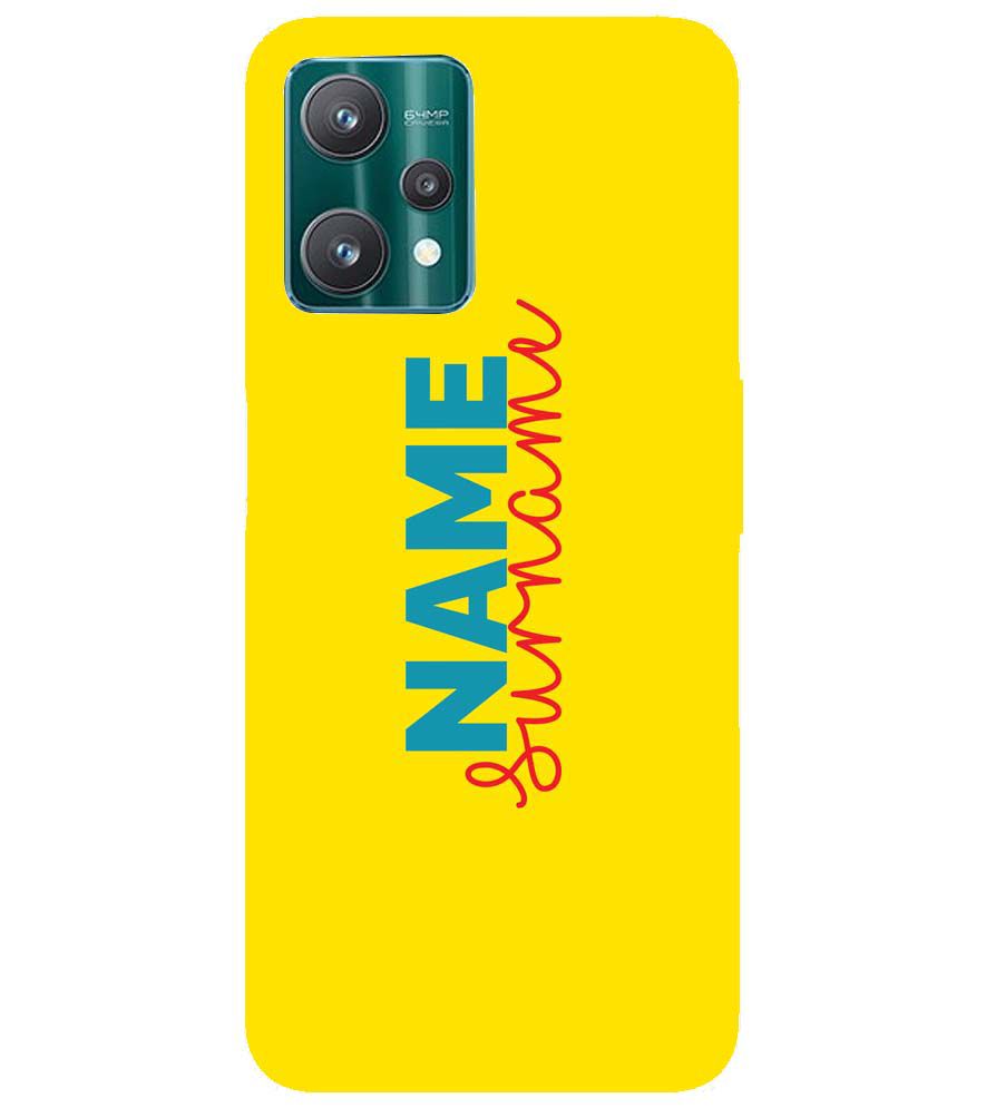 IK5016-Yellow Name and Surname Back Cover for Realme 9 Pro