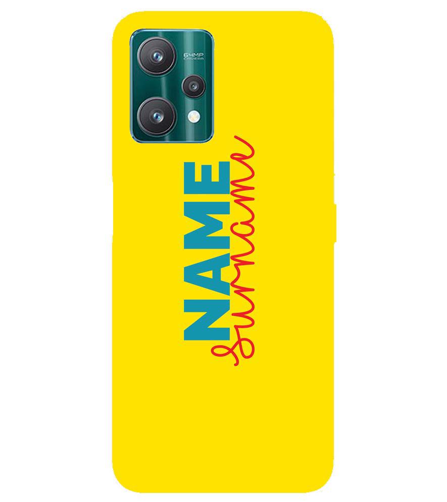 IK5016-Yellow Name and Surname Back Cover for Realme 9 Pro+