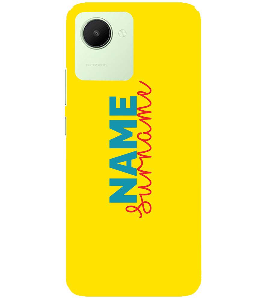 IK5016-Yellow Name and Surname Back Cover for Realme C30