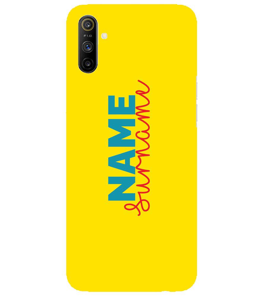 IK5016-Yellow Name and Surname Back Cover for Realme Narzo 10A