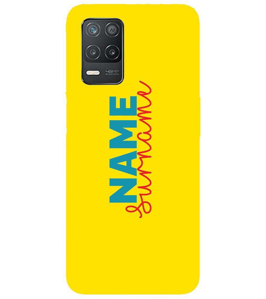 IK5016-Yellow Name and Surname Back Cover for Realme V13 5G