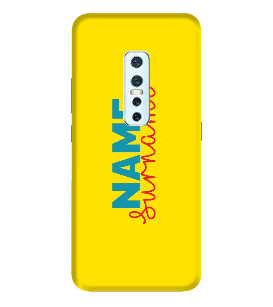 IK5016-Yellow Name and Surname Back Cover for Vivo V17 Pro