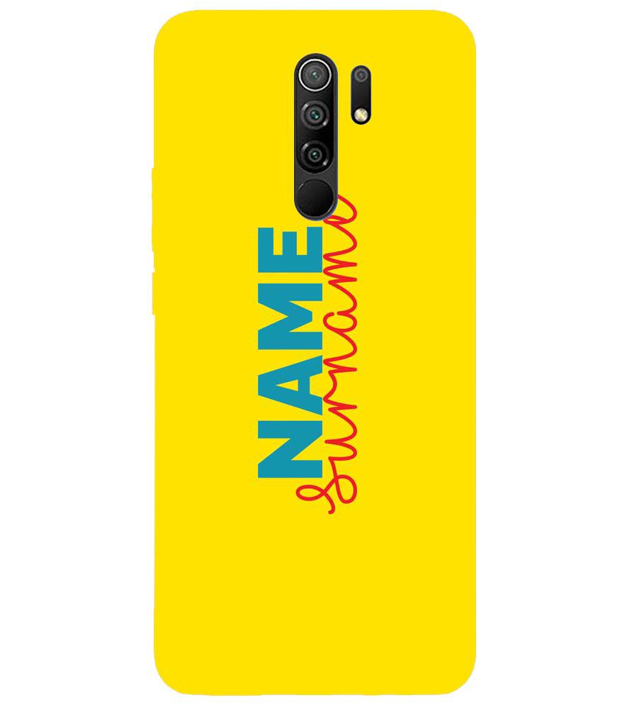 IK5016-Yellow Name and Surname Back Cover for Xiaomi Poco M2