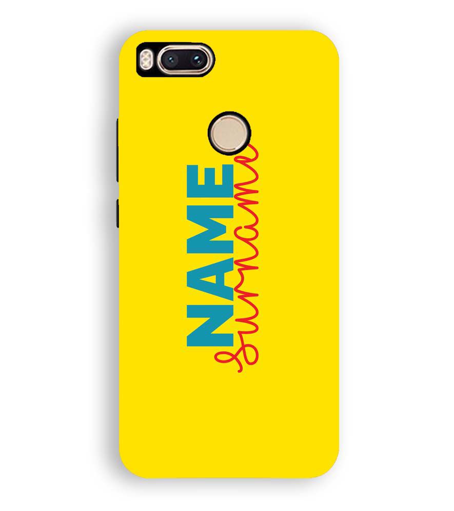 IK5016-Yellow Name and Surname Back Cover for Xiaomi Redmi A1