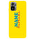 IK5016-Yellow Name and Surname Back Cover for Xiaomi Redmi Note 10