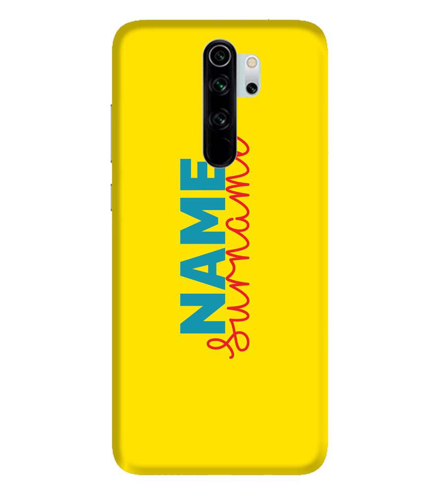 IK5016-Yellow Name and Surname Back Cover for Xiaomi Redmi Note 8 Pro