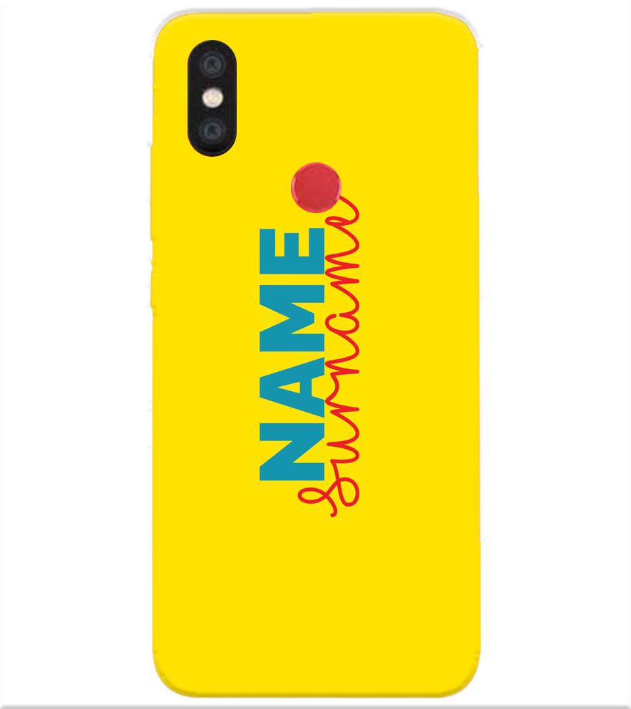 IK5016-Yellow Name and Surname Back Cover for Xiaomi Redmi Y2