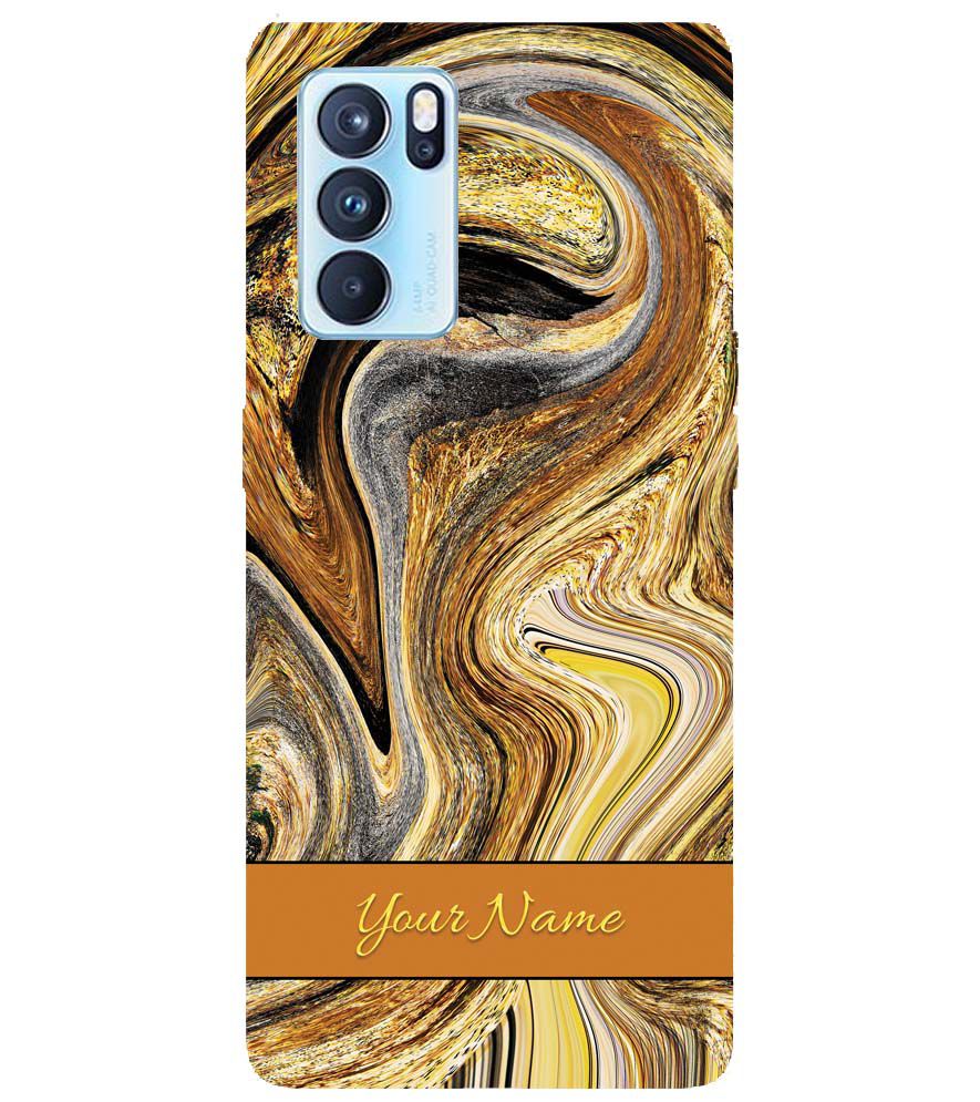 IK5018-Modern Art Name Back Cover for Oppo Reno6 5G