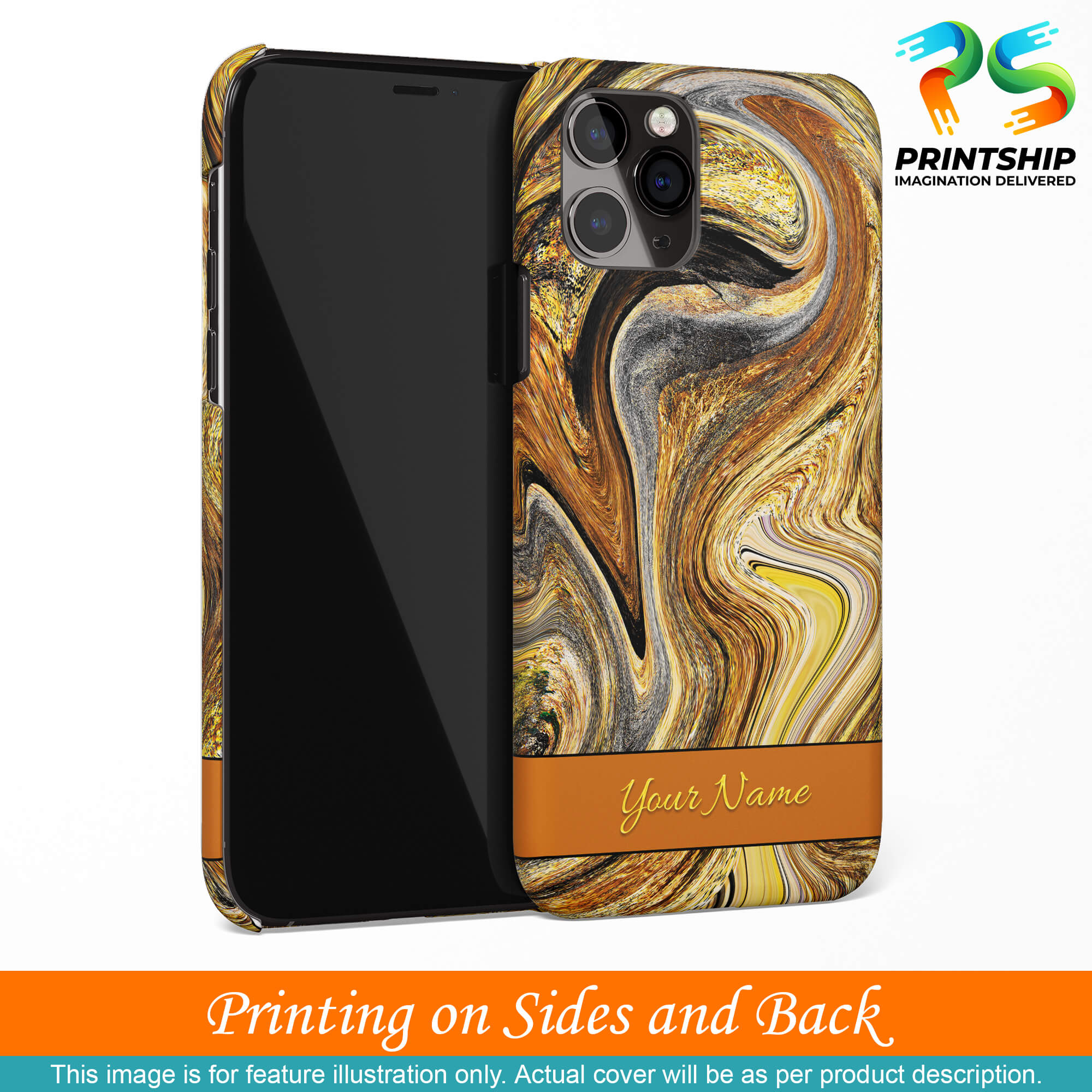 IK5018-Modern Art Name Back Cover for Realme Narzo 10A-Image3