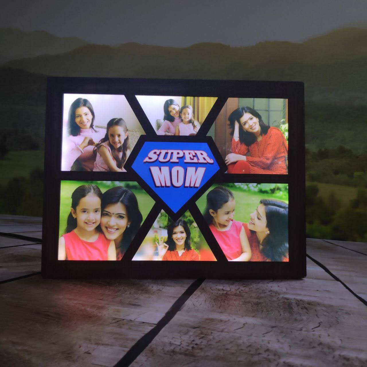 LED Collage Frame (Super Mom)