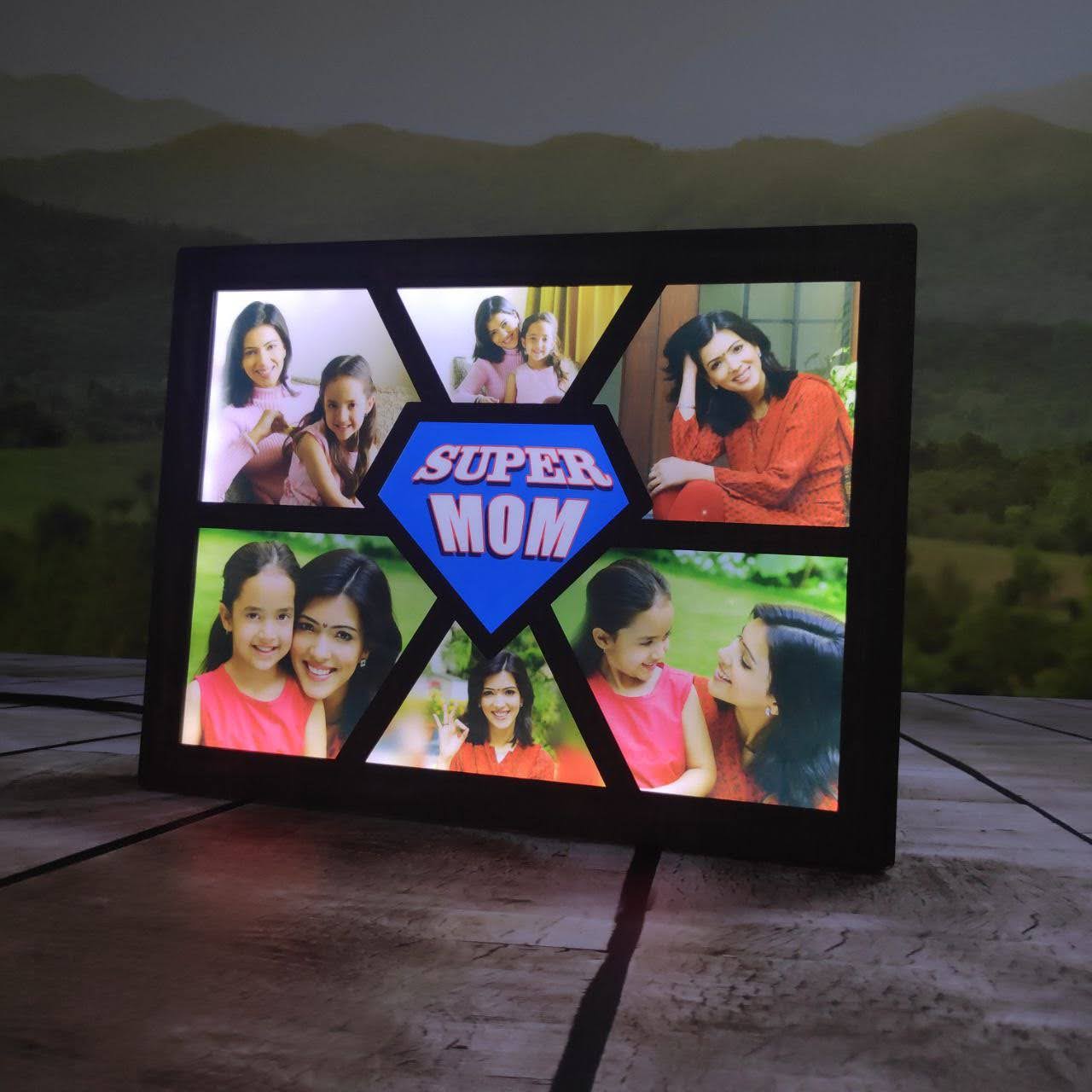 LED Collage Frame (Super Mom)