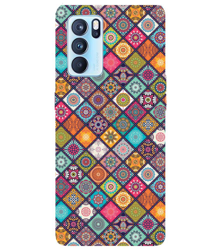 P0197-Beautiful Mandala Pattern Back Cover for Oppo Reno6 5G