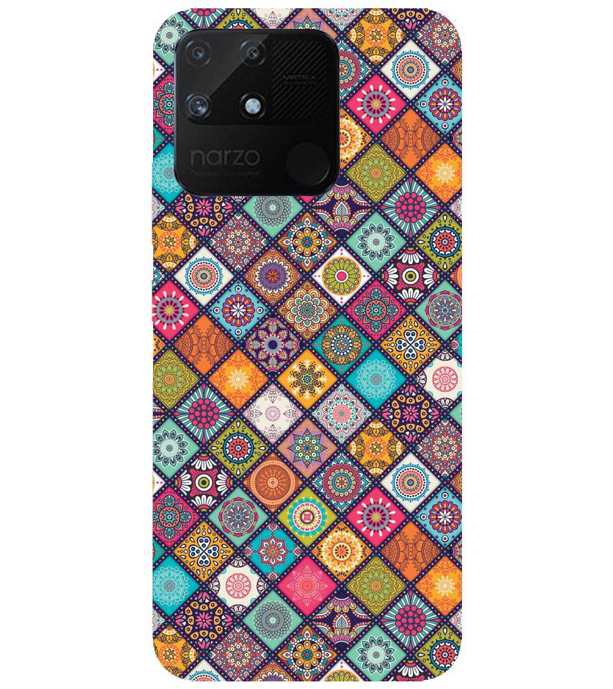 P0197-Beautiful Mandala Pattern Back Cover for Realme Narzo 50A