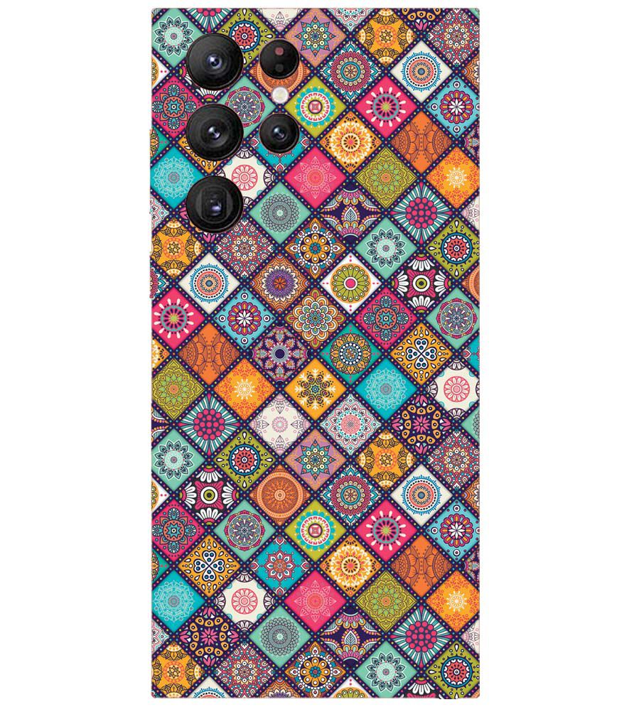 P0197-Beautiful Mandala Pattern Back Cover for Samsung Galaxy S22 Ultra 5G