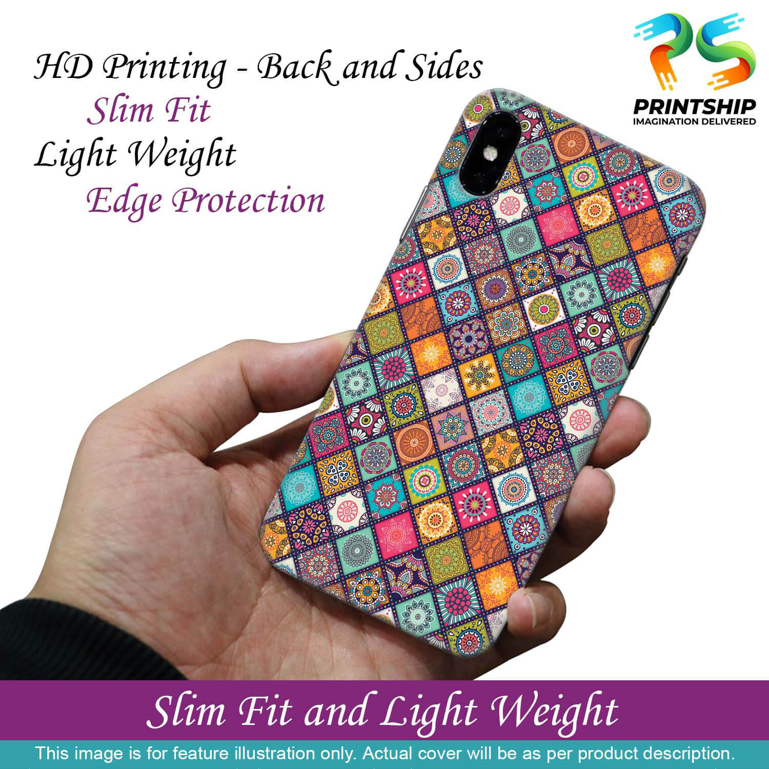 P0197-Beautiful Mandala Pattern Back Cover for Realme C30