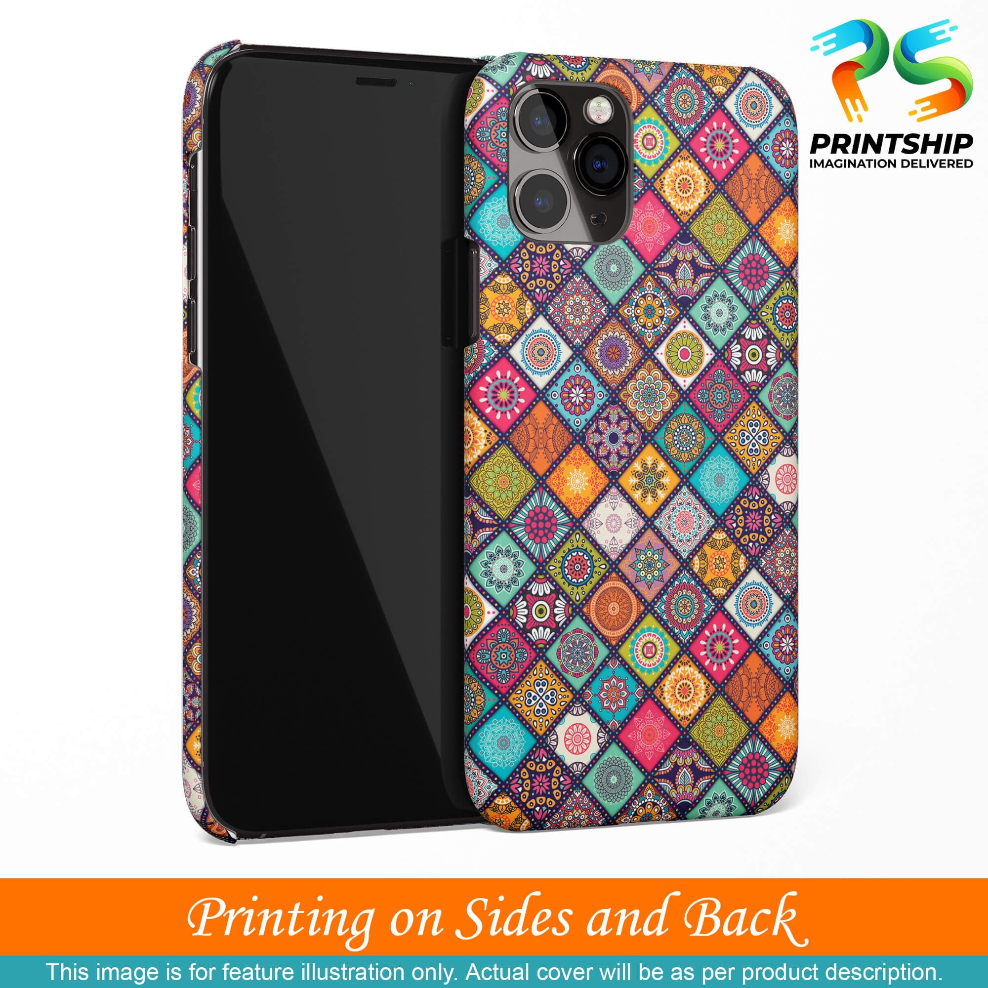 P0197-Beautiful Mandala Pattern Back Cover for Xiaomi Redmi Note 11 4G-Image3