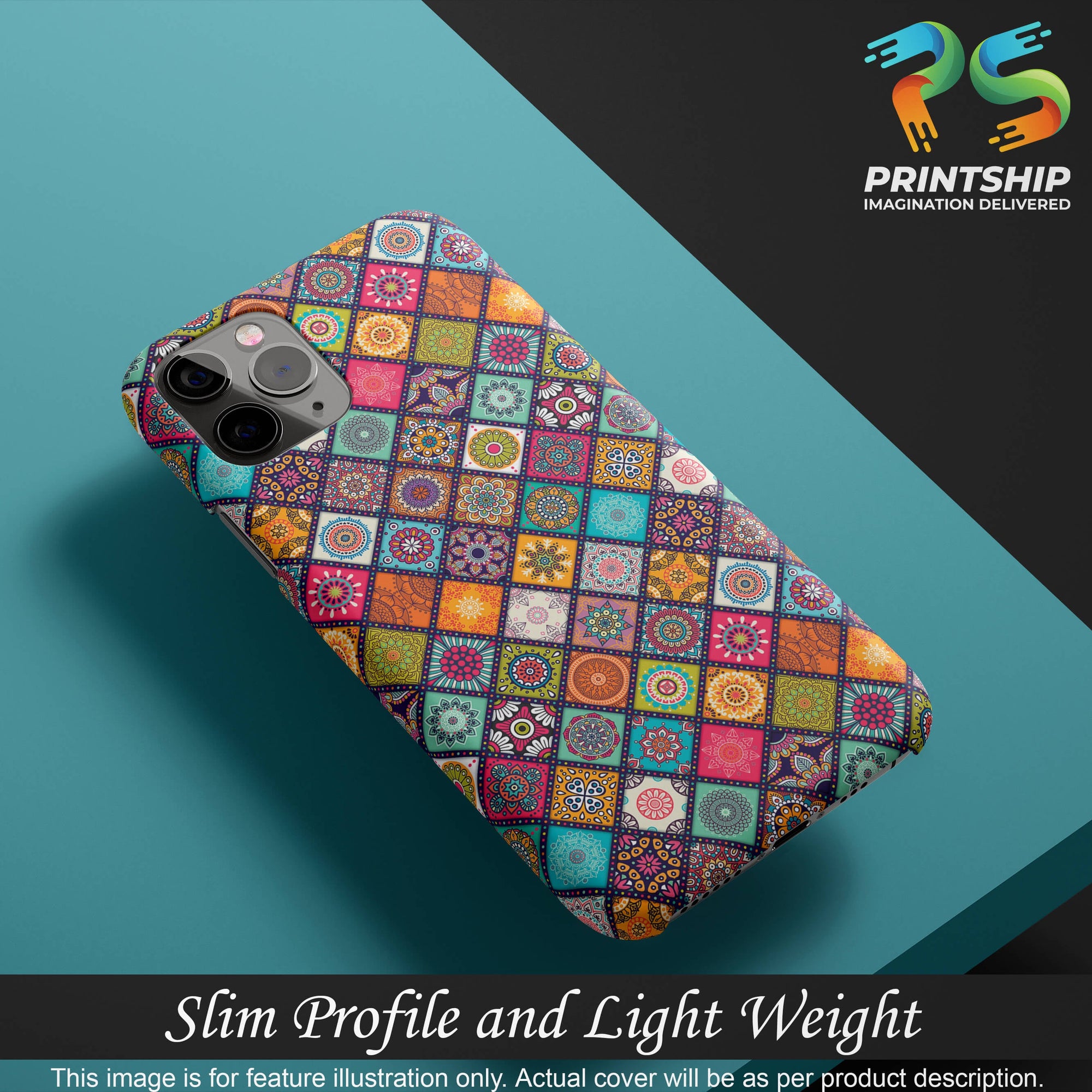 P0197-Beautiful Mandala Pattern Back Cover for  Realme X Lite-Image4