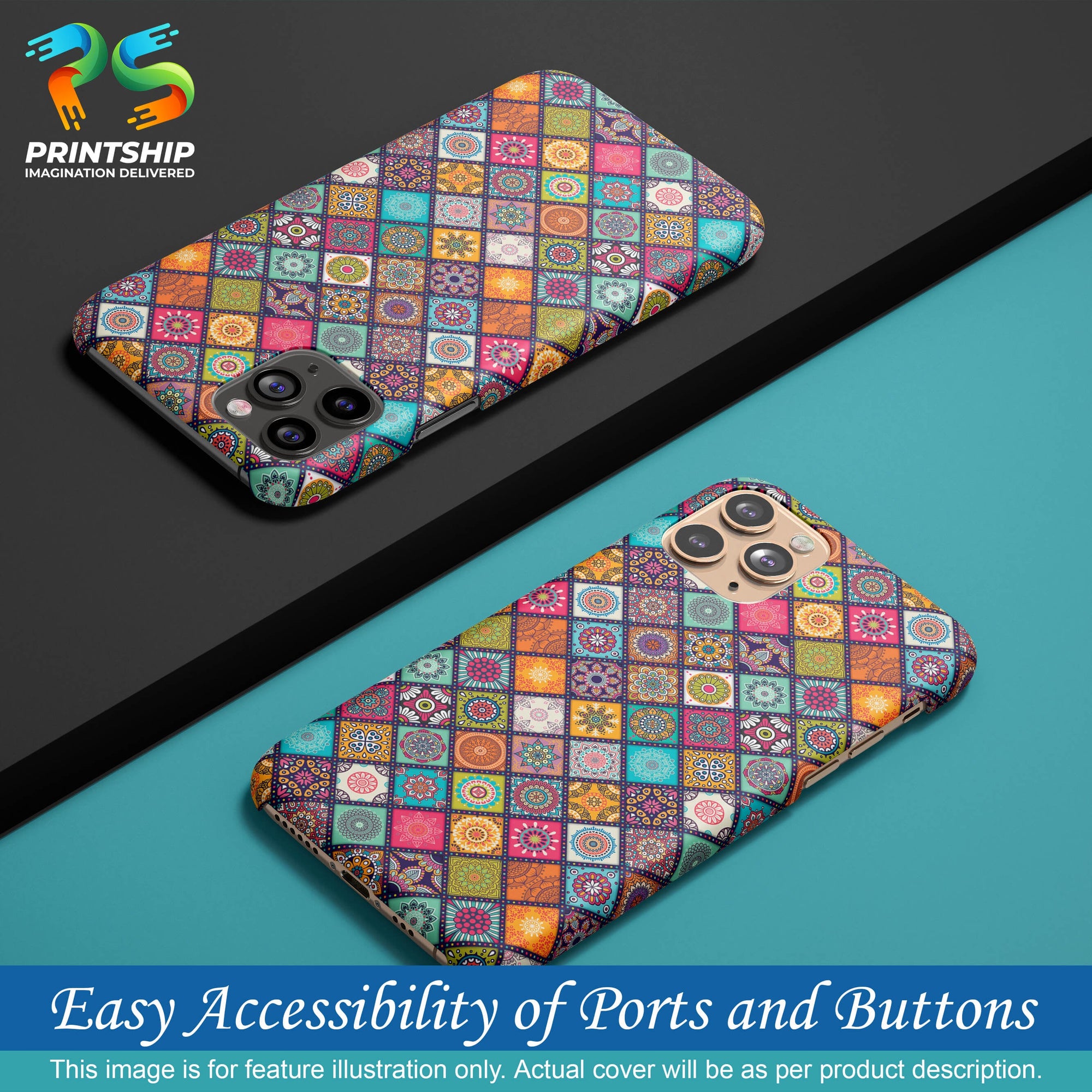 P0197-Beautiful Mandala Pattern Back Cover for Xiaomi Redmi K40-Image5