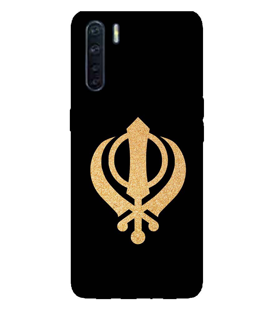 PS1300-Khanda Sahib Back Cover for Oppo A91