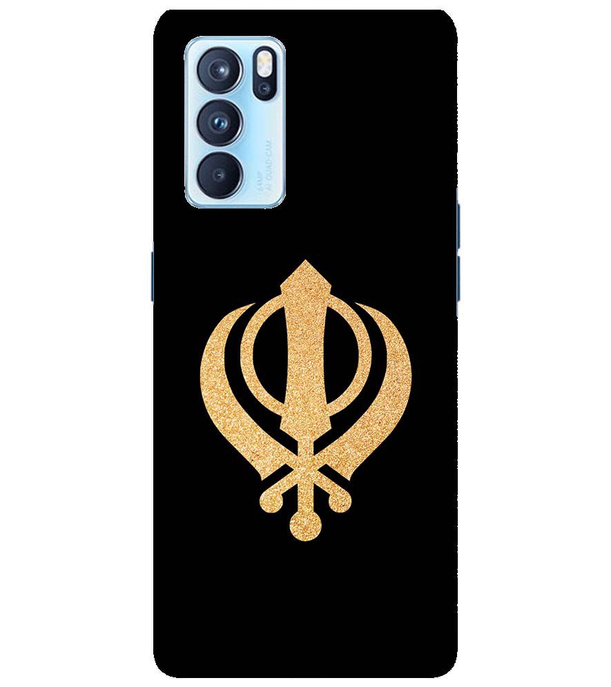 PS1300-Khanda Sahib Back Cover for Oppo Reno6 Pro 5G