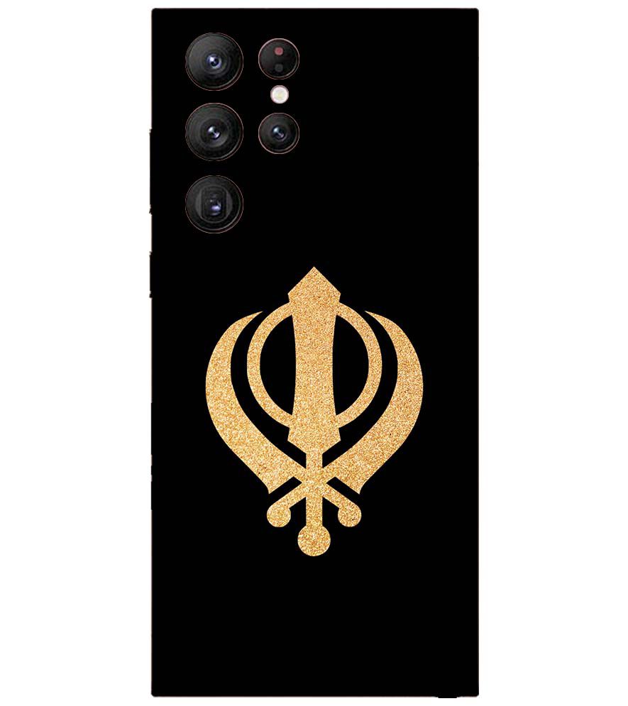 PS1300-Khanda Sahib Back Cover for Samsung Galaxy S22 Ultra 5G