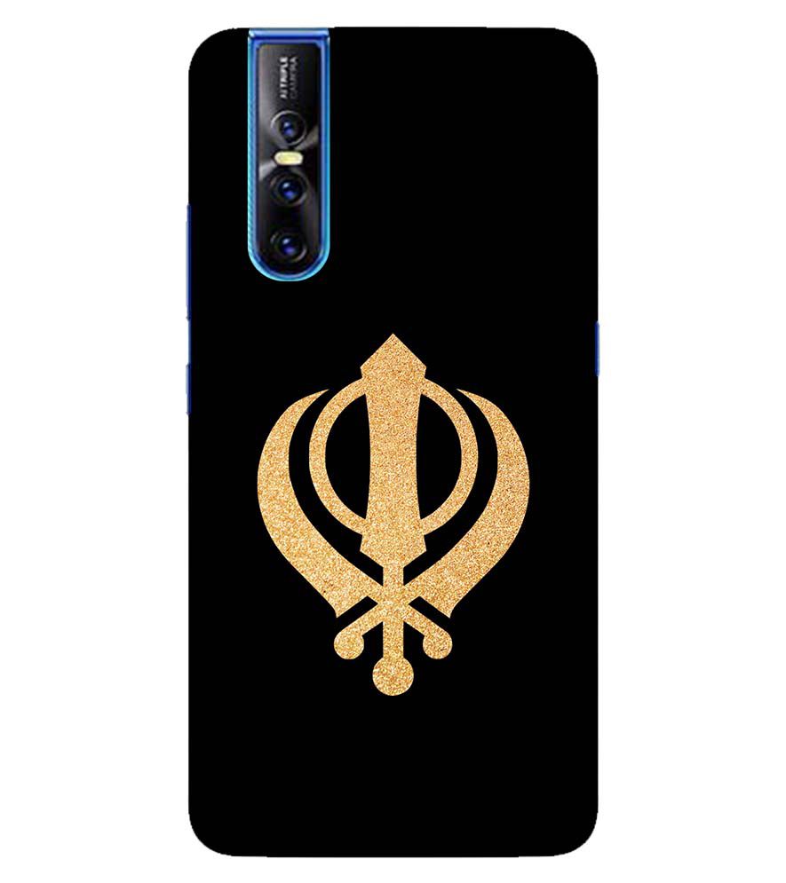 PS1300-Khanda Sahib Back Cover for Vivo V15 Pro